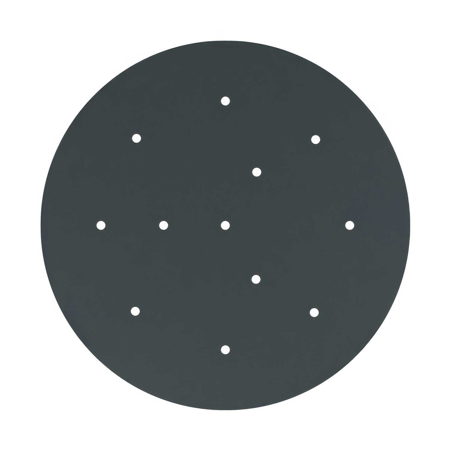 Rosone XXL Rose-One rotondo, diametro 400 mm con 12 fori e 4 fori laterali - Antracite Bianco