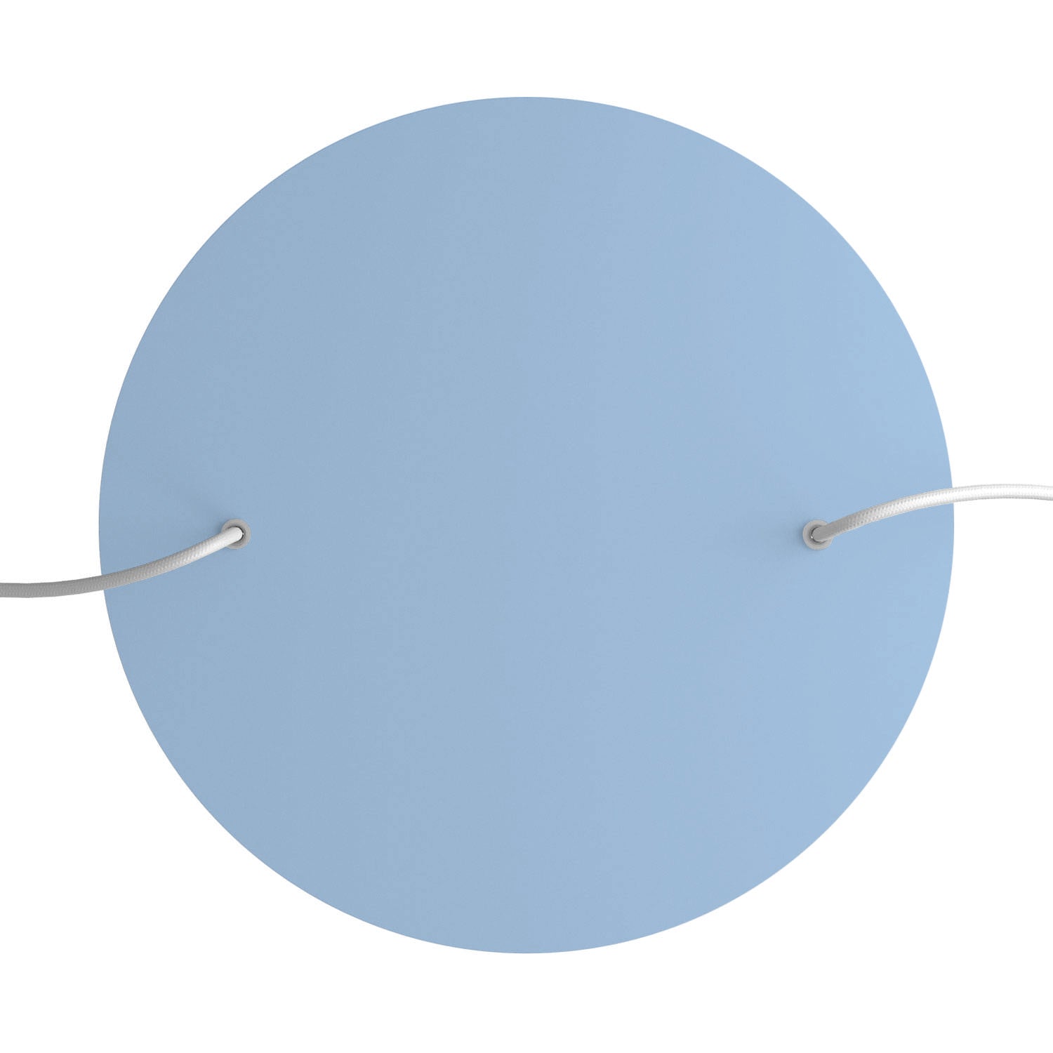 Rosone XXL Rose - One rotondo, diametro 400 mm con 2 fori e 4 fori laterali - Blu carta da zucchero - Creative Cables