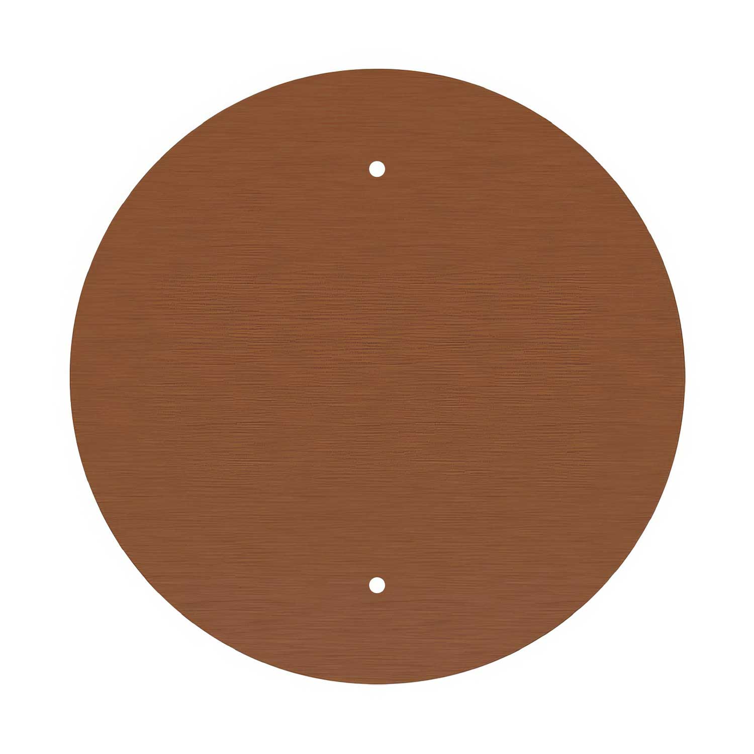 Rosone XXL Rose-One rotondo, diametro 400 mm con 2 fori e 4 fori laterali - Dibond Rame satinato Bianco