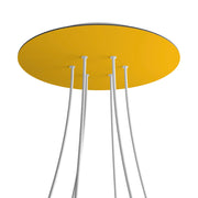 Rosone XXL Rose-One rotondo, diametro 400 mm con 6 fori e 4 fori laterali - Mostarda Bianco