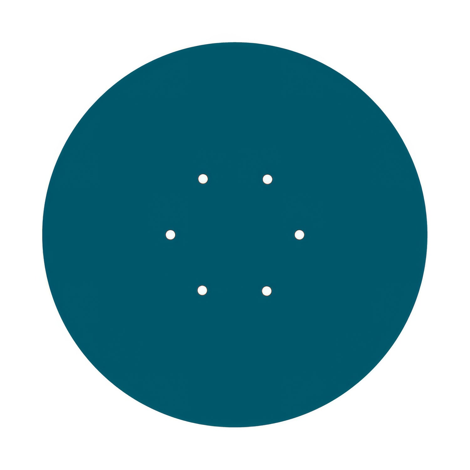 Rosone XXL Rose-One rotondo, diametro 400 mm con 6 fori e 4 fori laterali - Petrolio Bianco