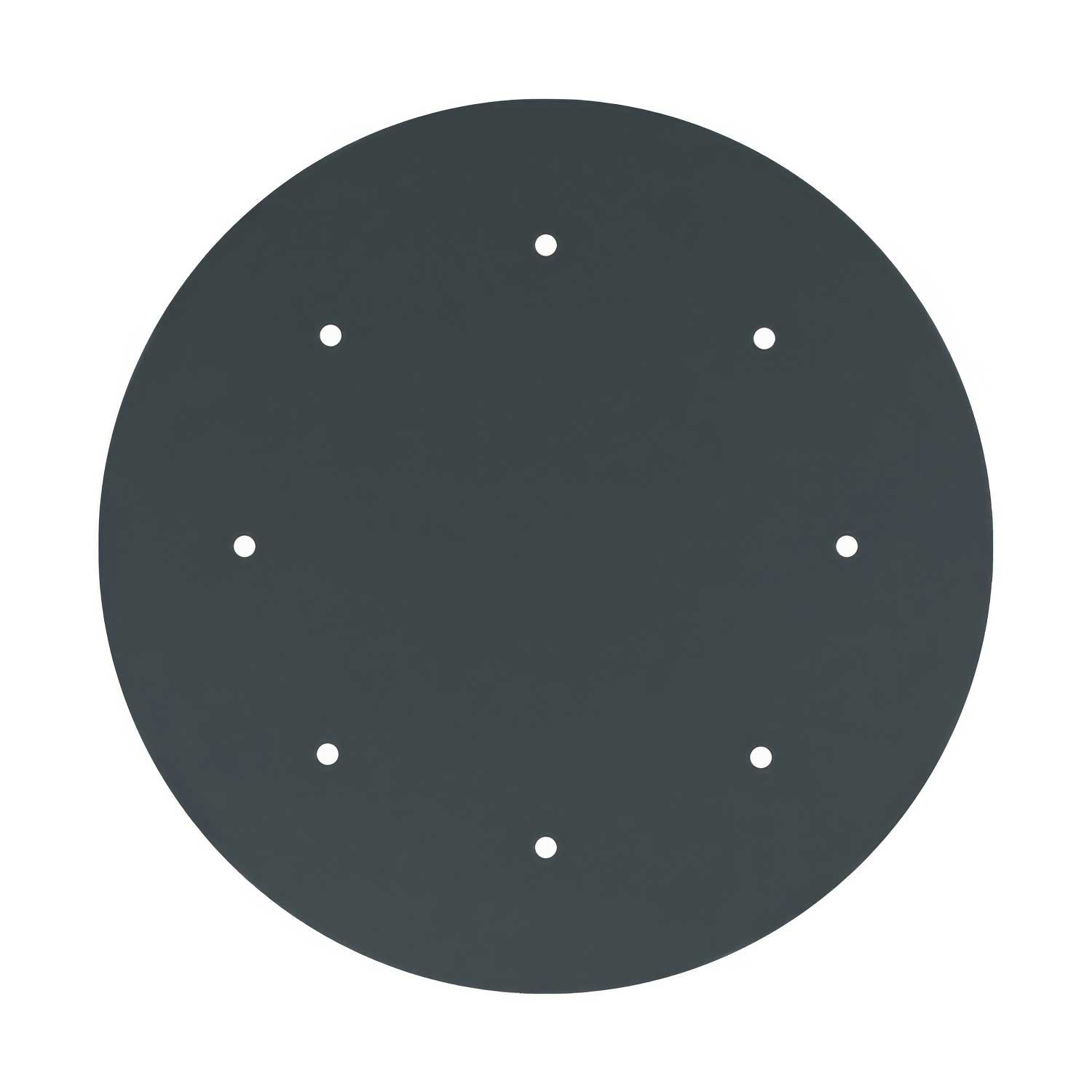 Rosone XXL Rose-One rotondo, diametro 400 mm con 8 fori e 4 fori laterali - Antracite Bianco