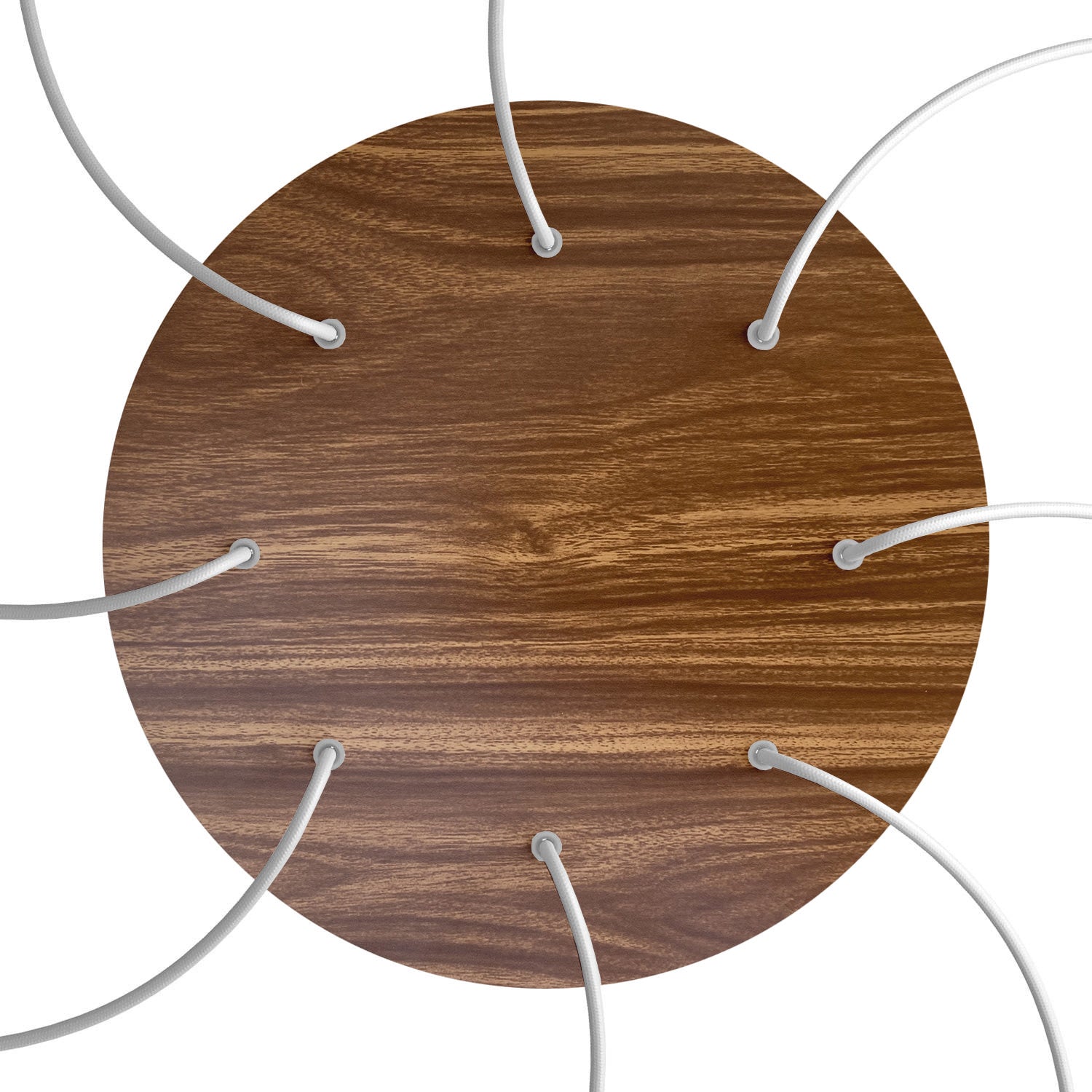 Rosone XXL Rose-One rotondo, diametro 400 mm con 8 fori e 4 fori laterali - Legno Bianco