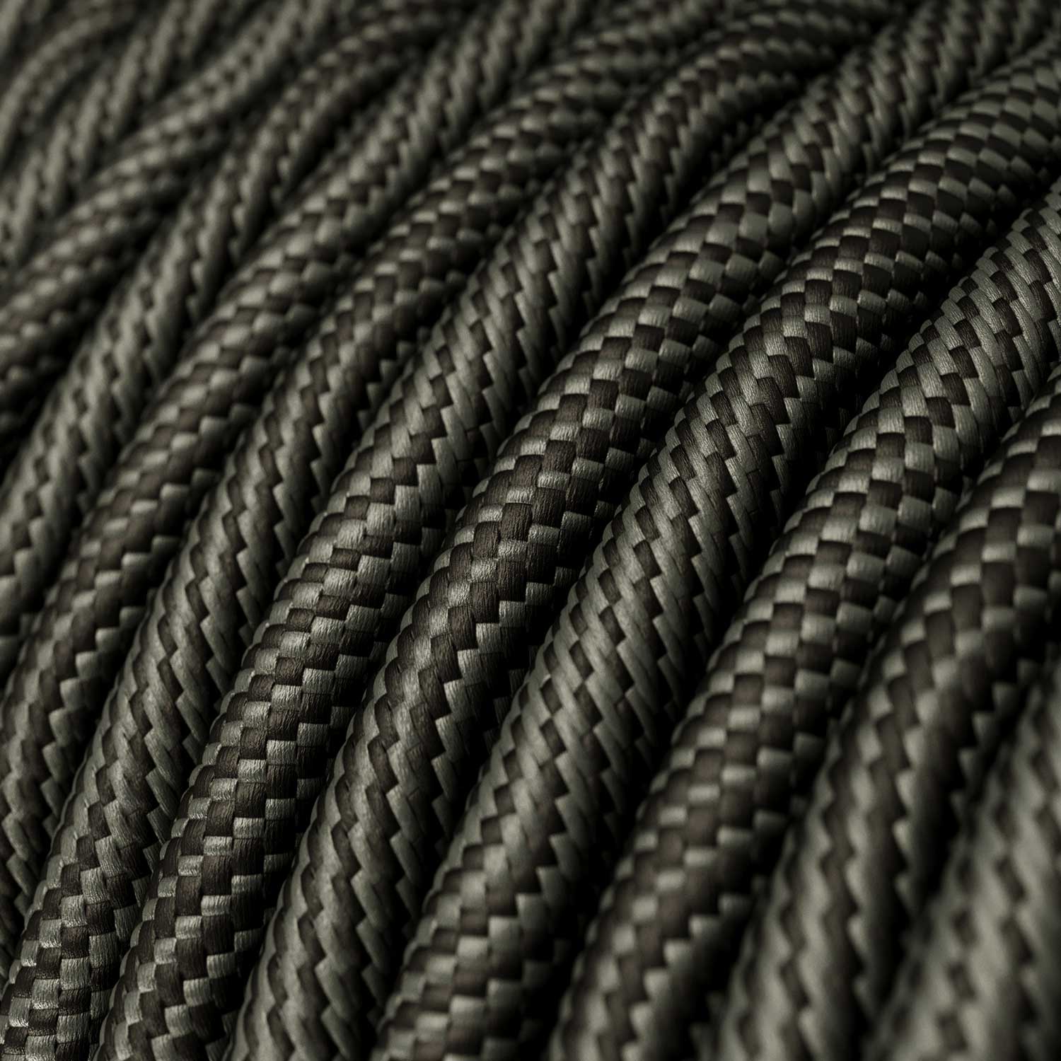 Round Electric Vertigo HD Cable covered by Optical Black and Gray fabric ERM67