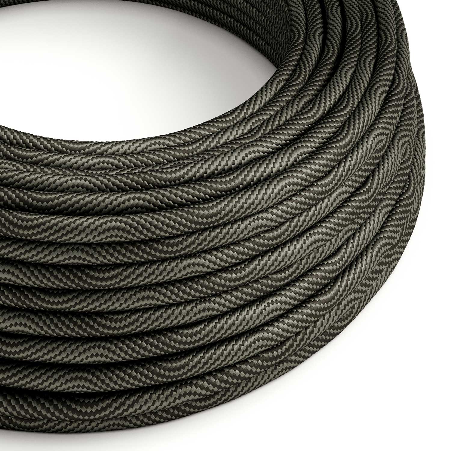 Round Electric Vertigo HD Cable covered by Optical Black and Gray fabric ERM67