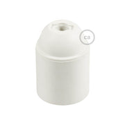 Smooth Sided Thermoplastic E26 light bulb socket - White