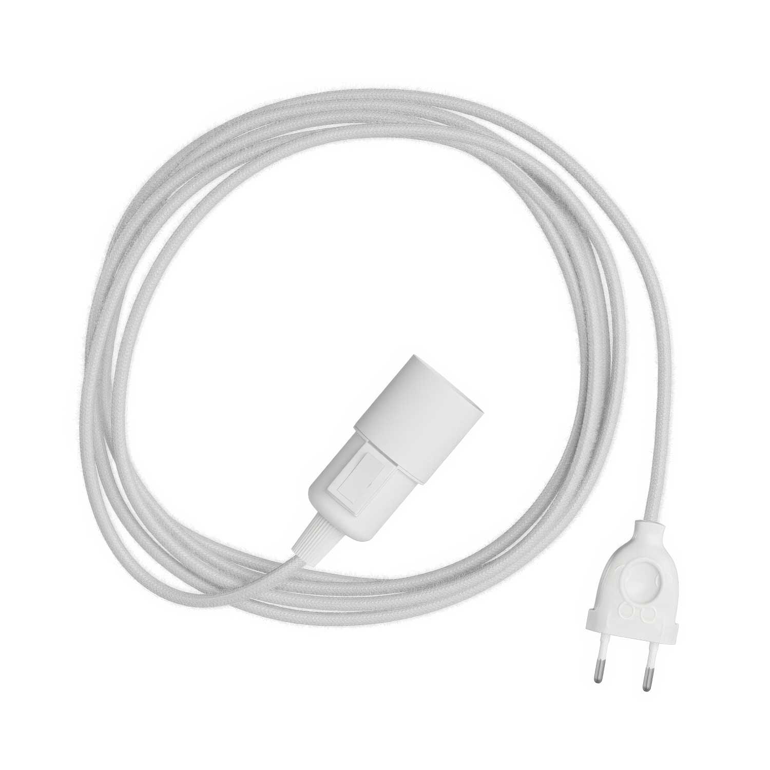 Snake - Lampada plug-in con cavo in tessuto colorato RC01