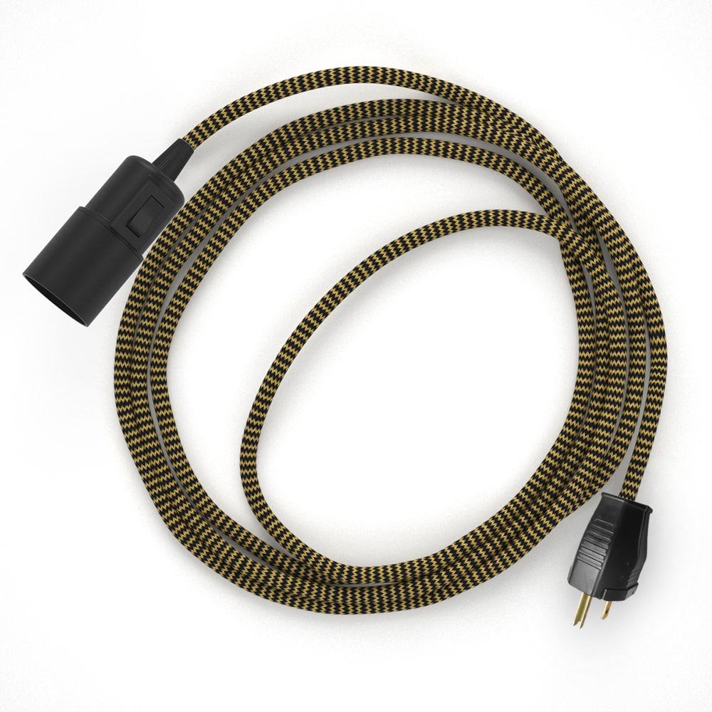 Snake - Plug-in lamp with Zig-Zag fabric cable - RZ24