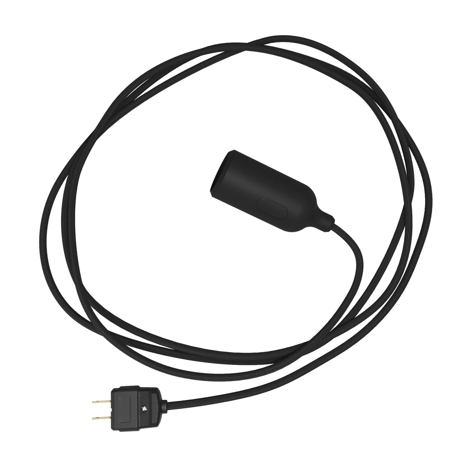 Snake - Silicone lamp with switch and plug Black