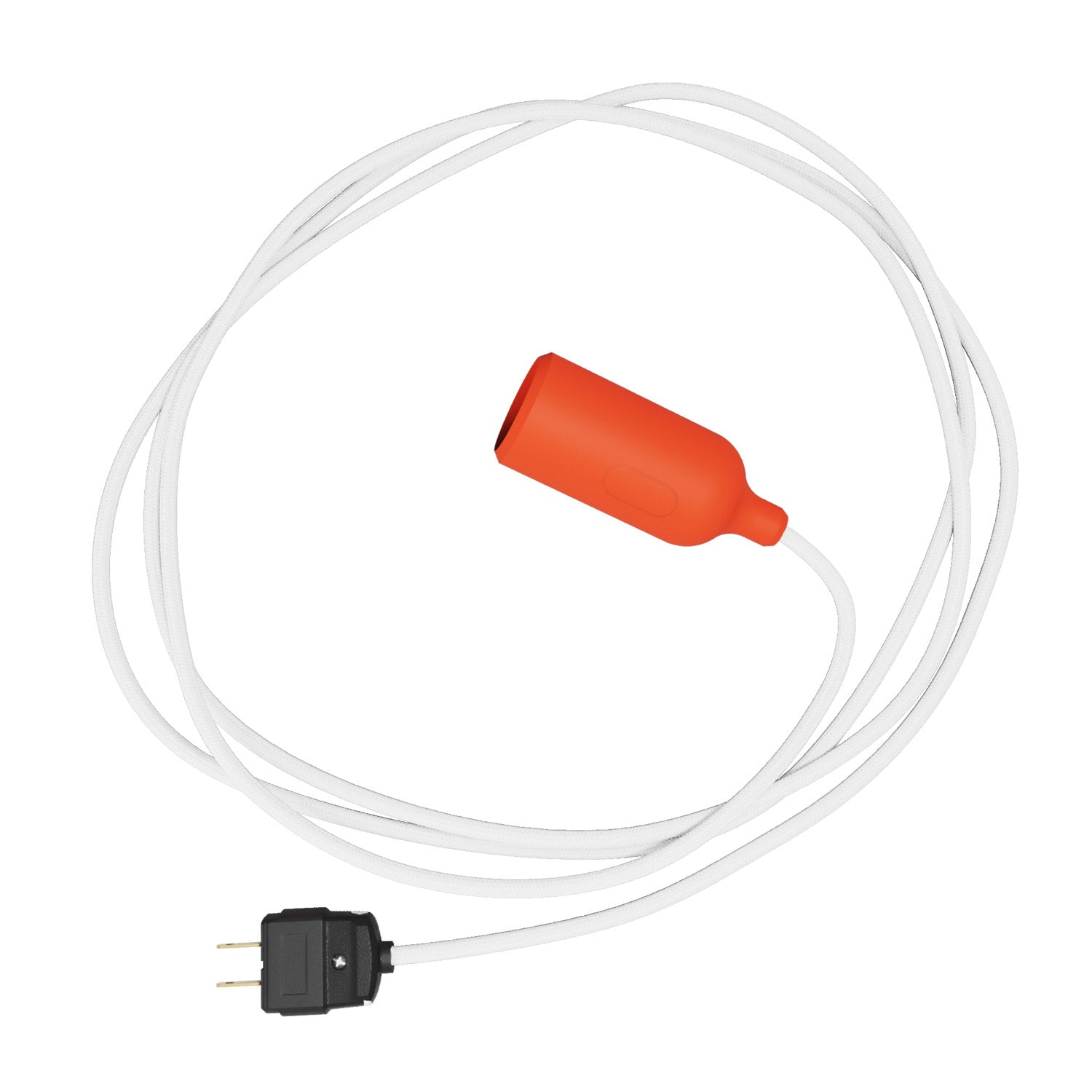 Snake - Silicone lamp with switch and plug Orange