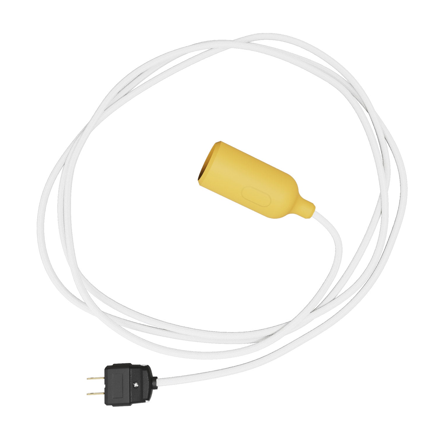 Snake - Silicone lamp with switch and plug Yellow