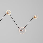 Spostaluce wall lamp with 3 Ghost bulbs and black cable