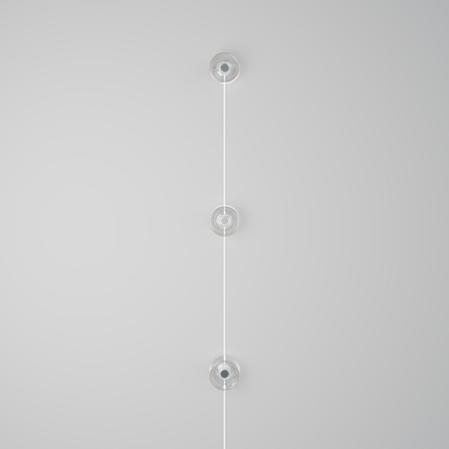 Spostaluce wall lamp with plug, 3 Ghost bulbs and white cable