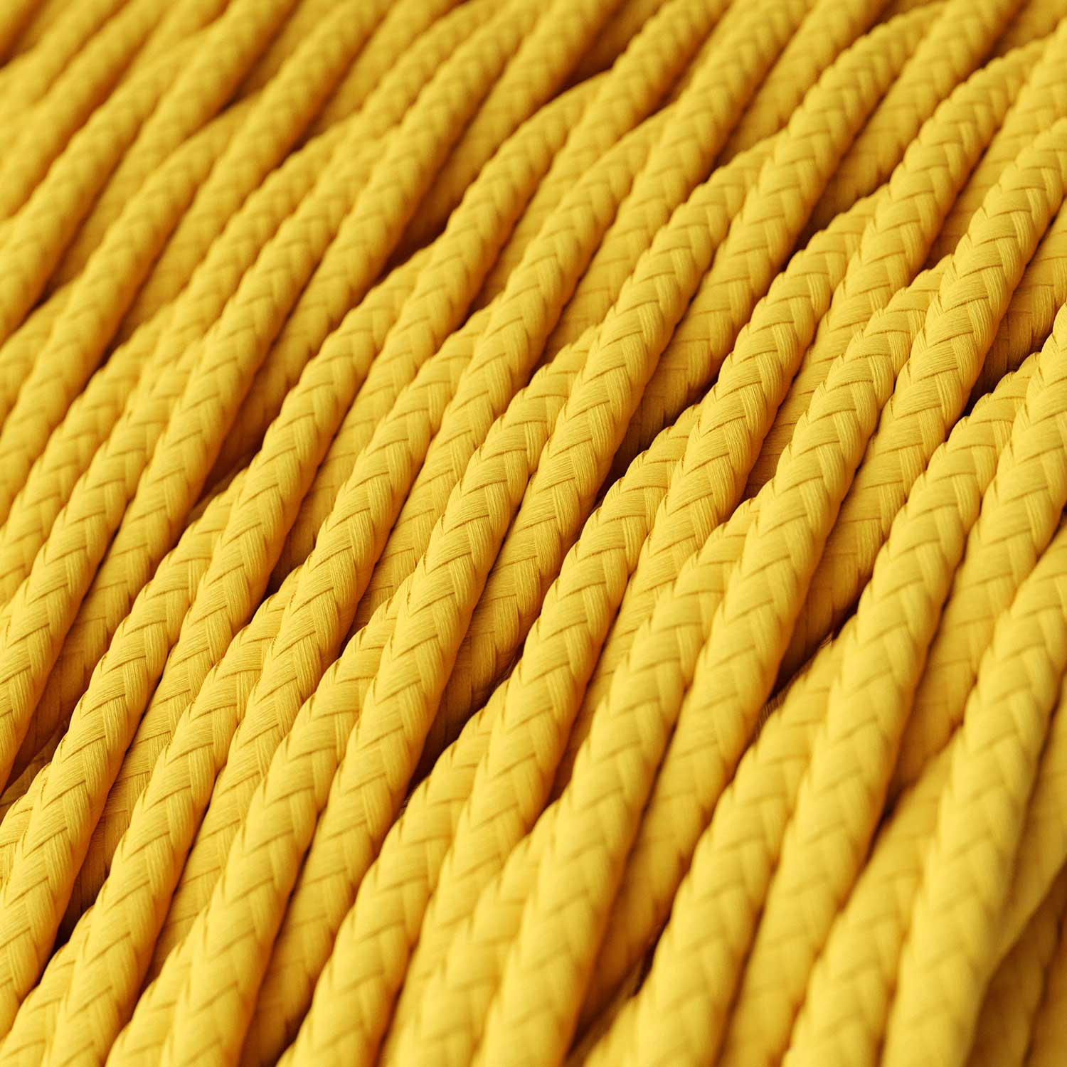 Yellow Rayon covered Twisted electric cable - TM10
